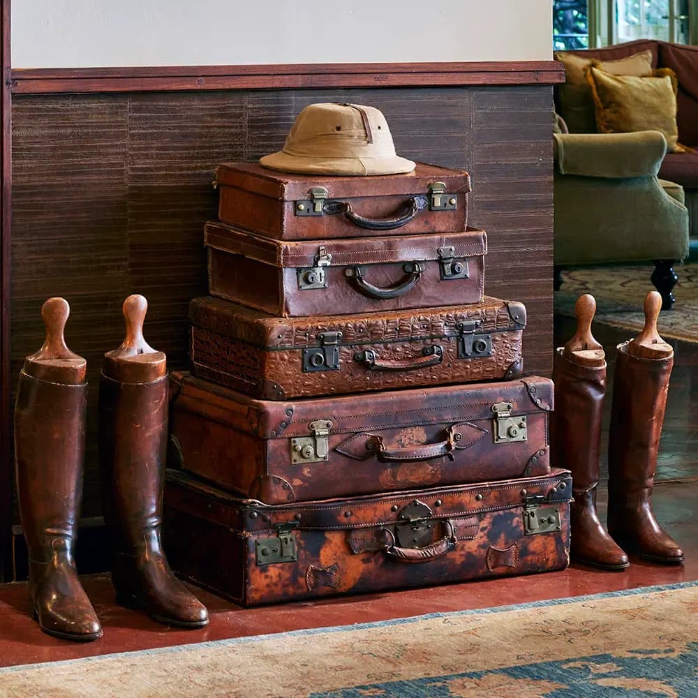 Trunks and riding boots