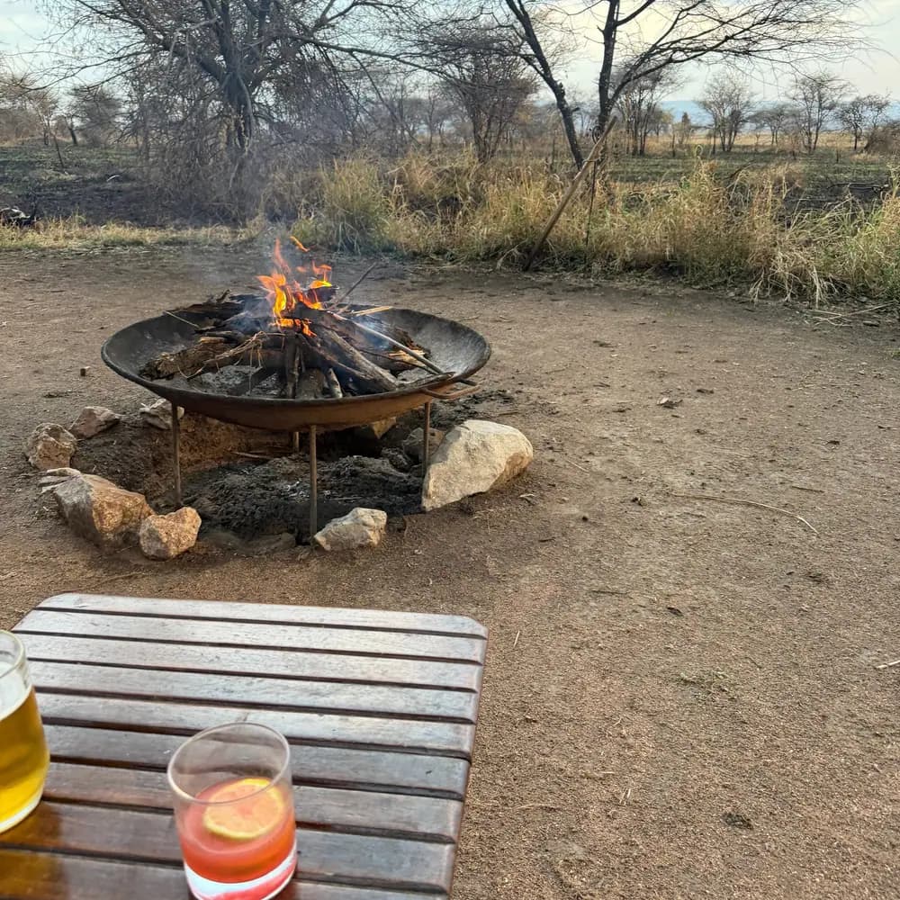 Fire pit and a sundowner