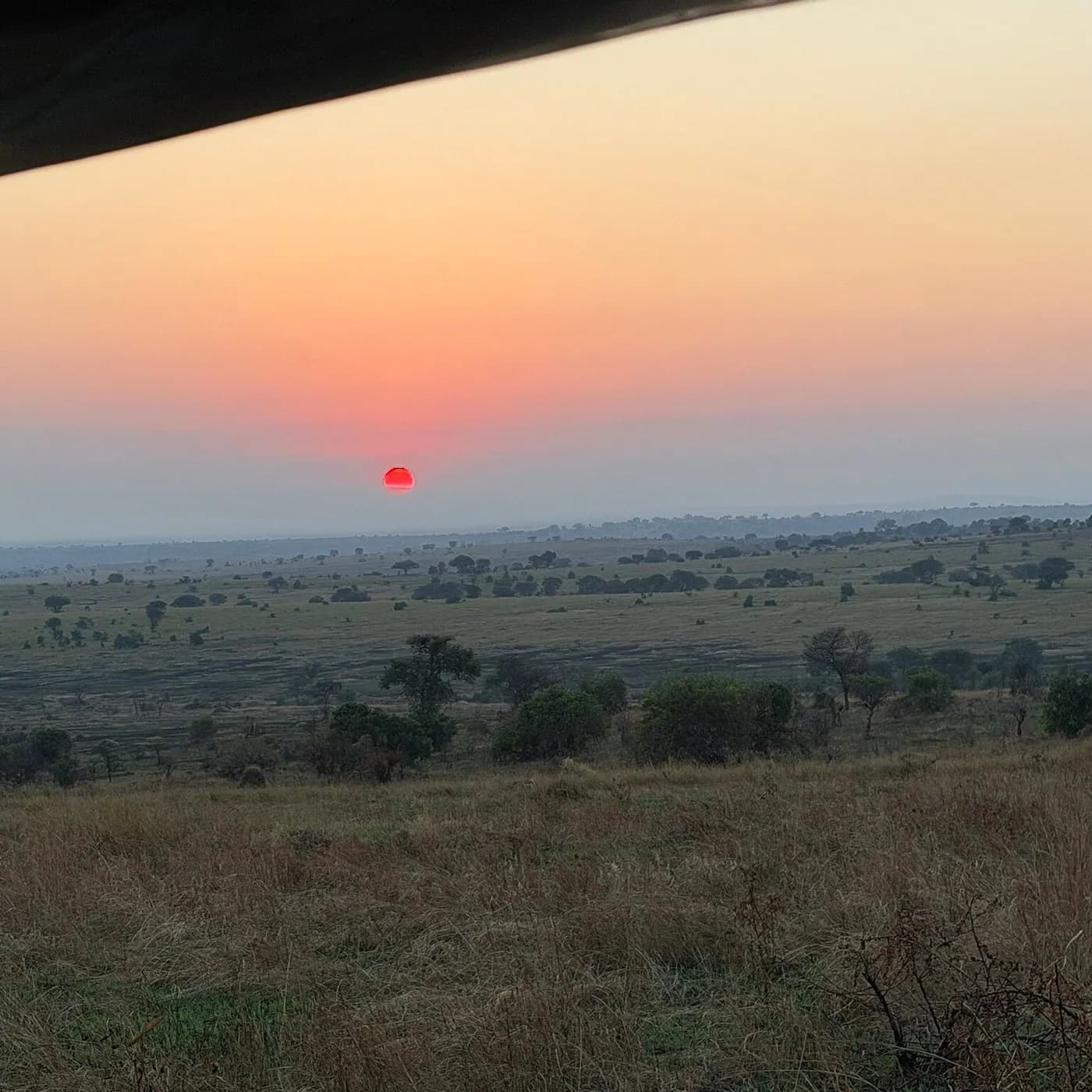 Sunset over the plains