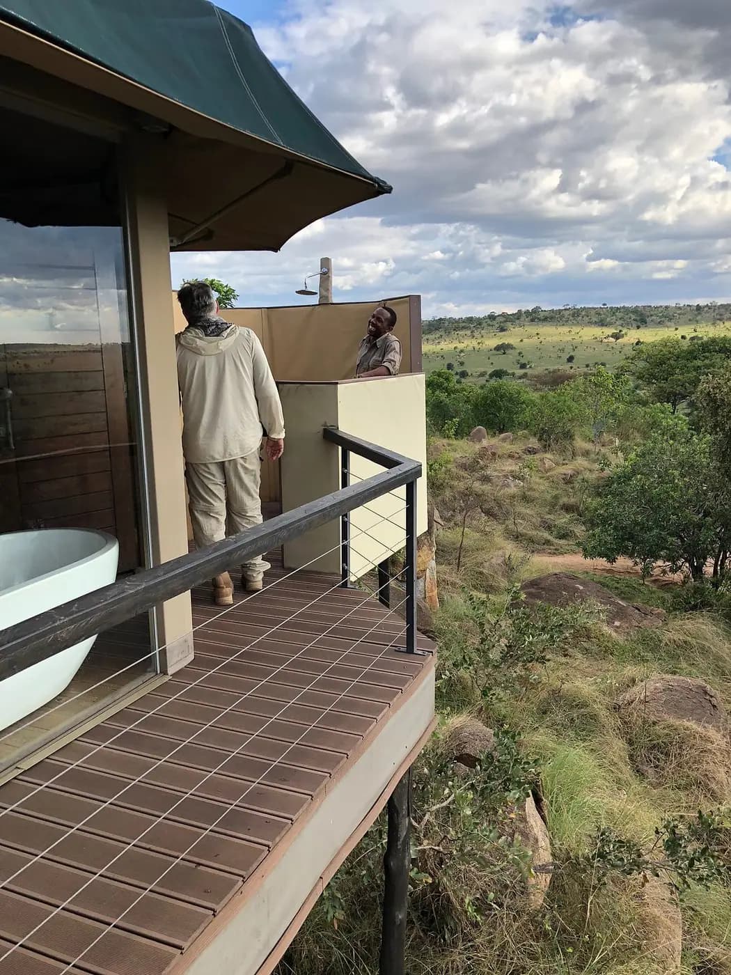 Guest on the suite deck