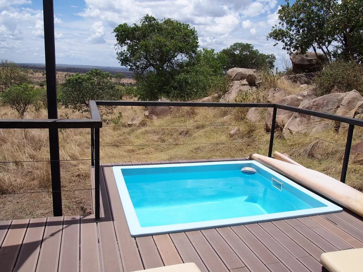 Plunge pool on the rocky outcrop