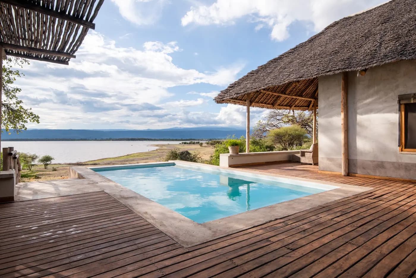 Pool overlooking Lake Manyara