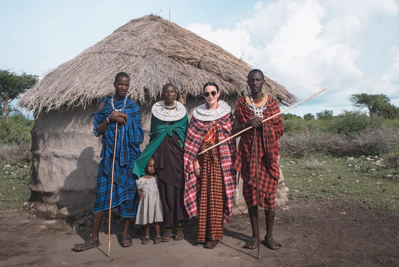 Meeting a Maasai family at the boma
