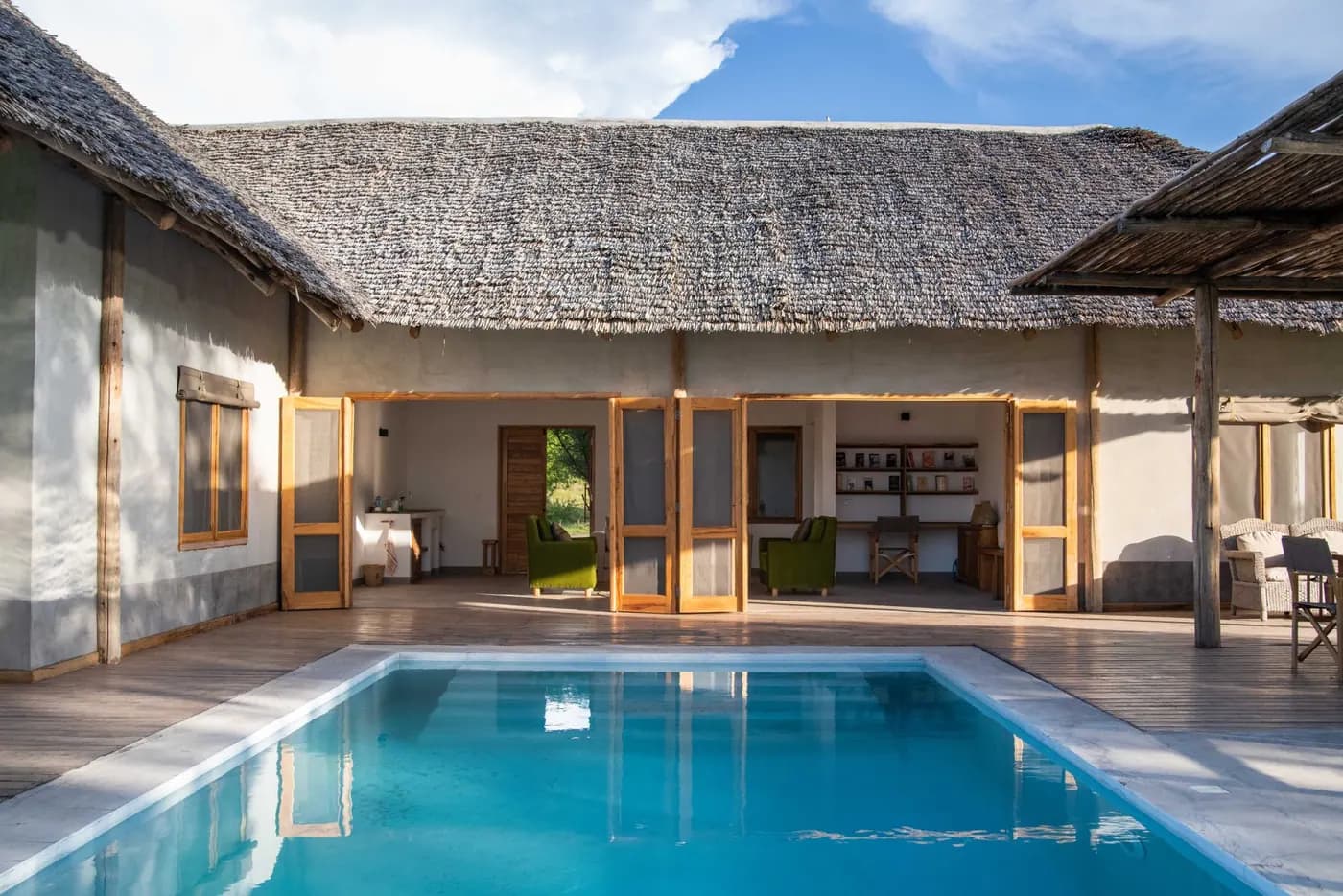 Pool in front of the main lodge