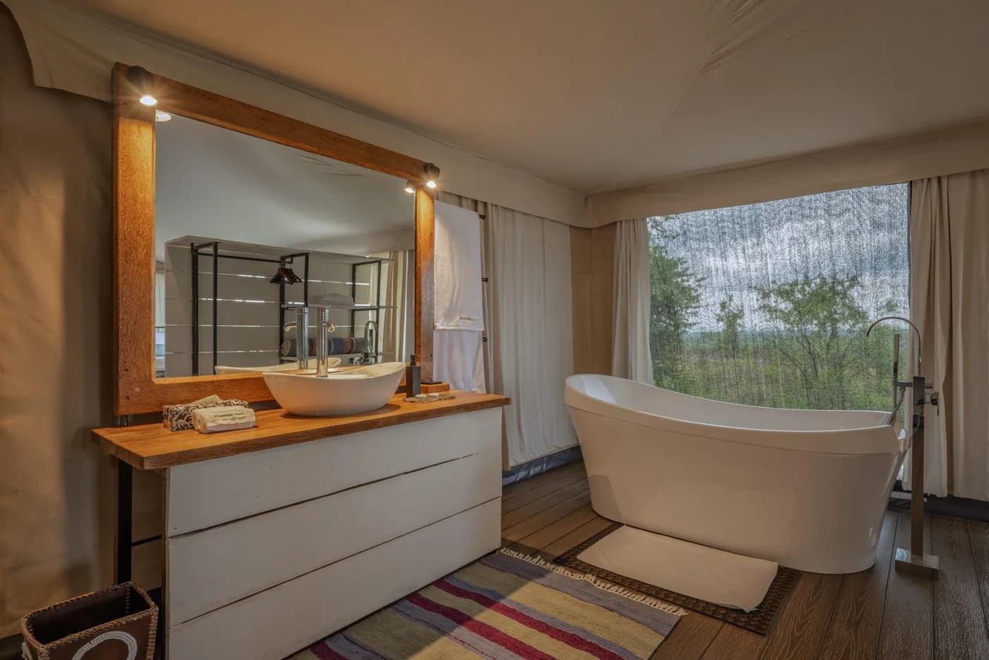 Bathroom with a freestanding bath