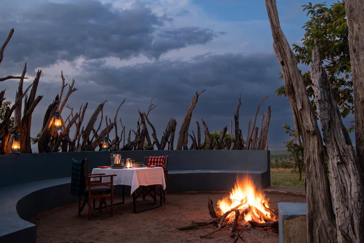 Dinner by the fire