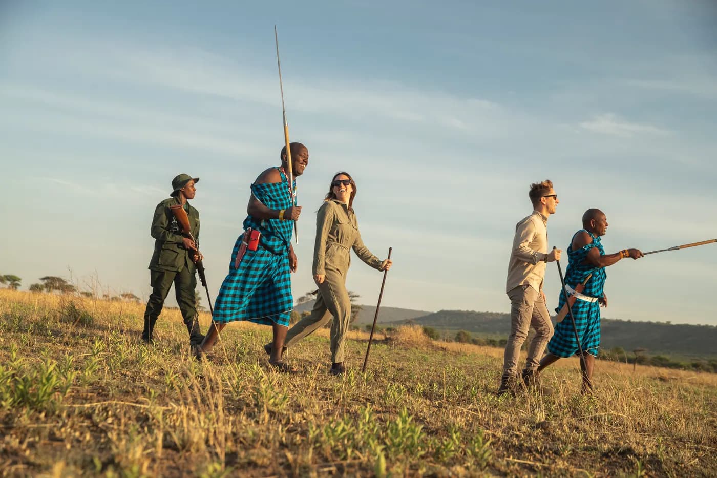 Walking with Maasai guides