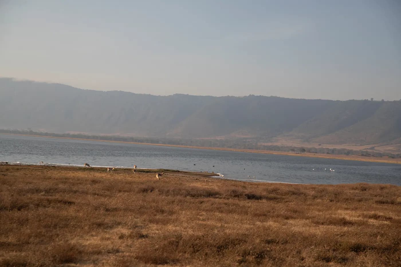 The lake on the crater floor