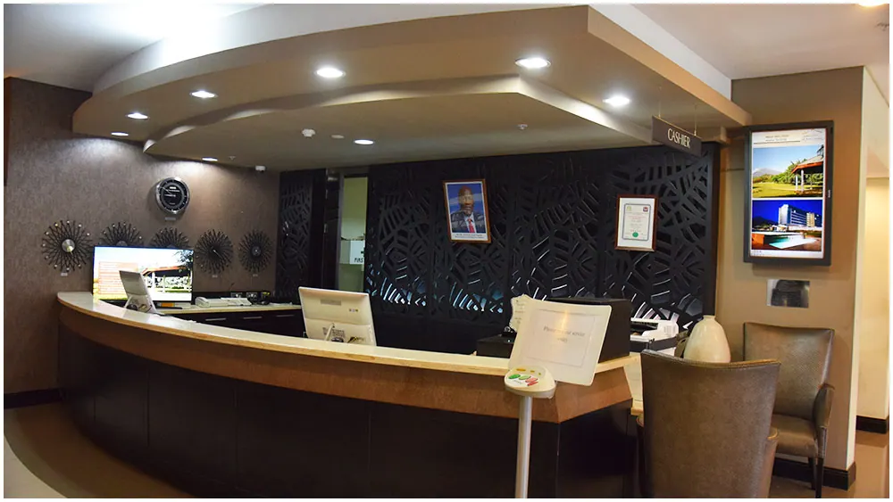 The reception counter