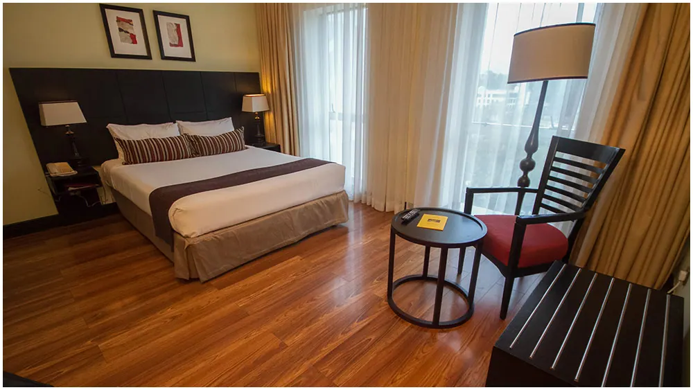 Room with a side table