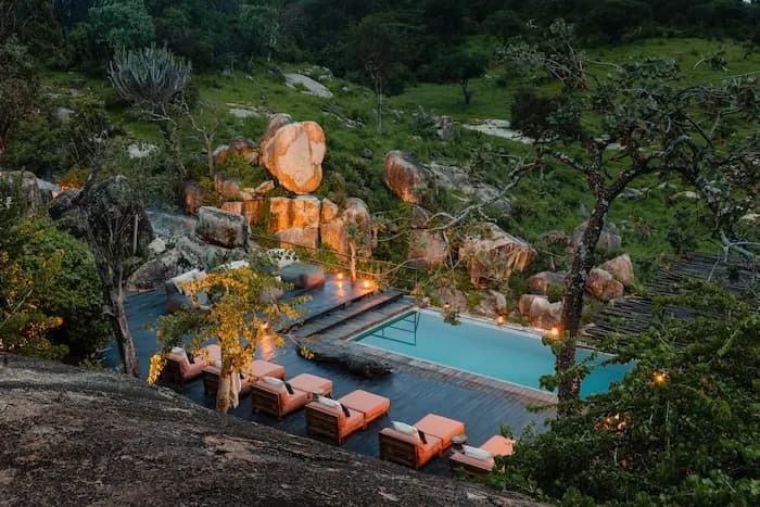 The pool from above