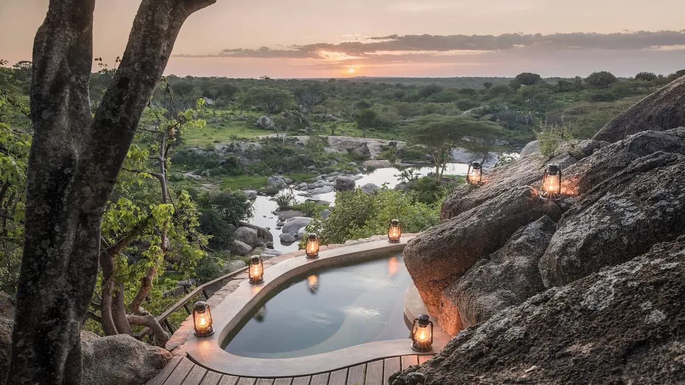 The rock pool at sunset