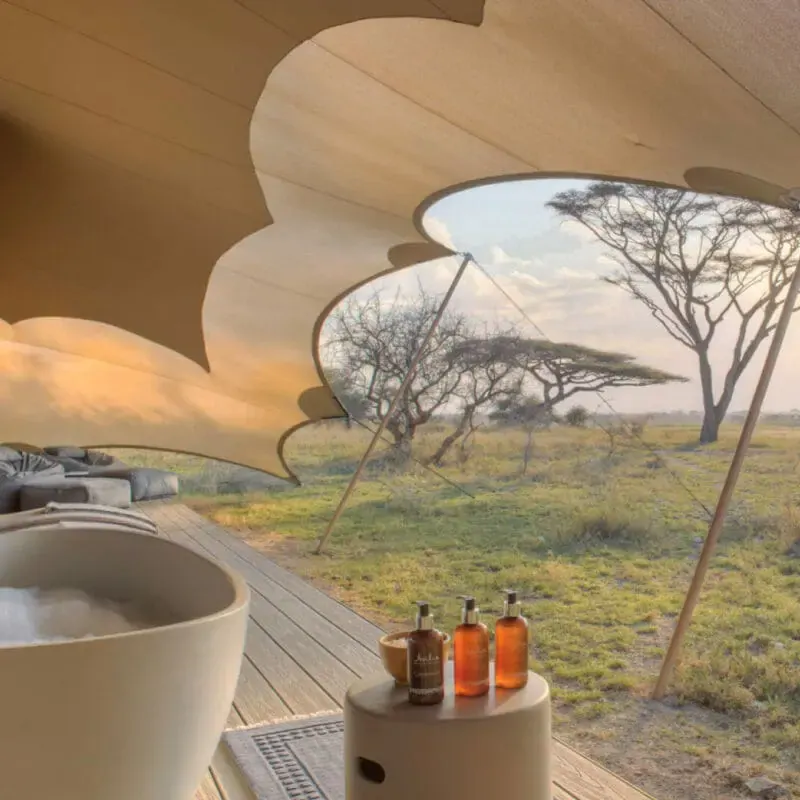 Bath on the deck