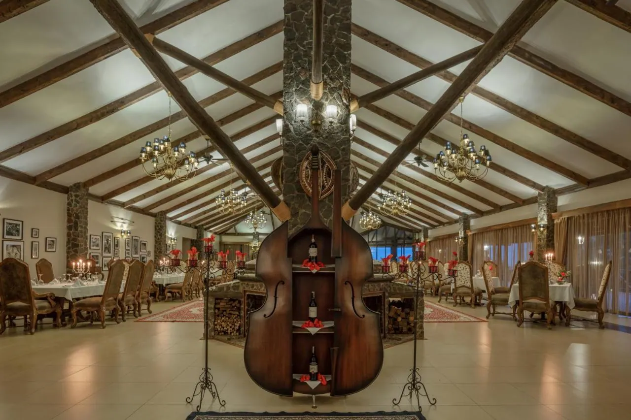 The hall with its double bass