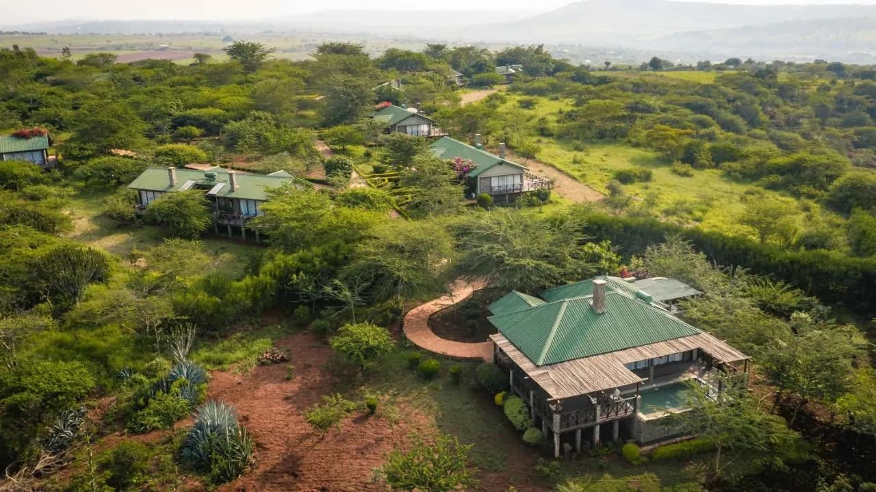 The cottages from above