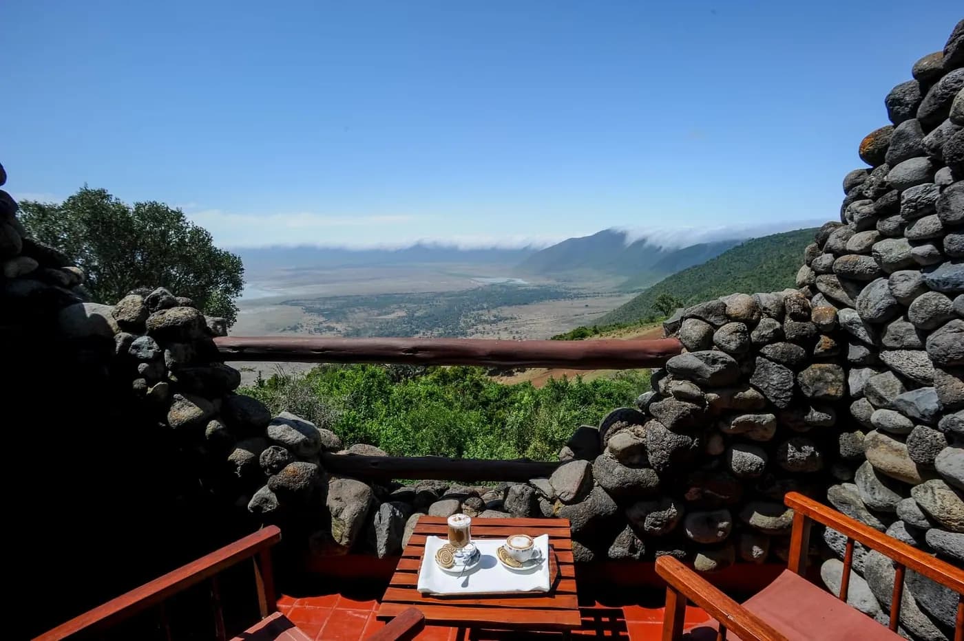 Table for two on the rim terrace