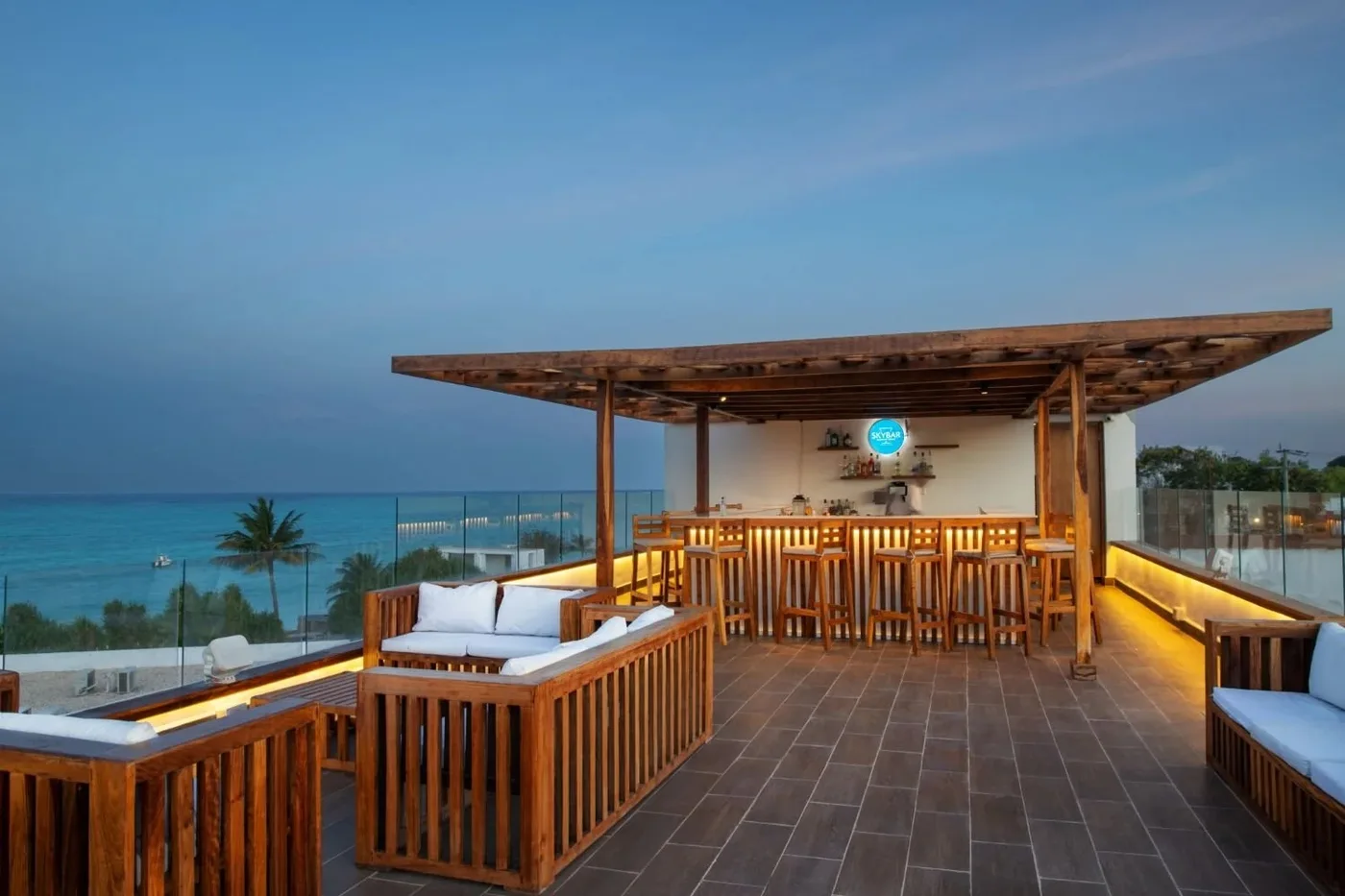 The rooftop bar