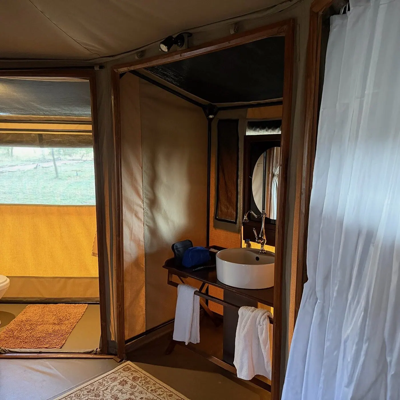 Bathroom in the tent