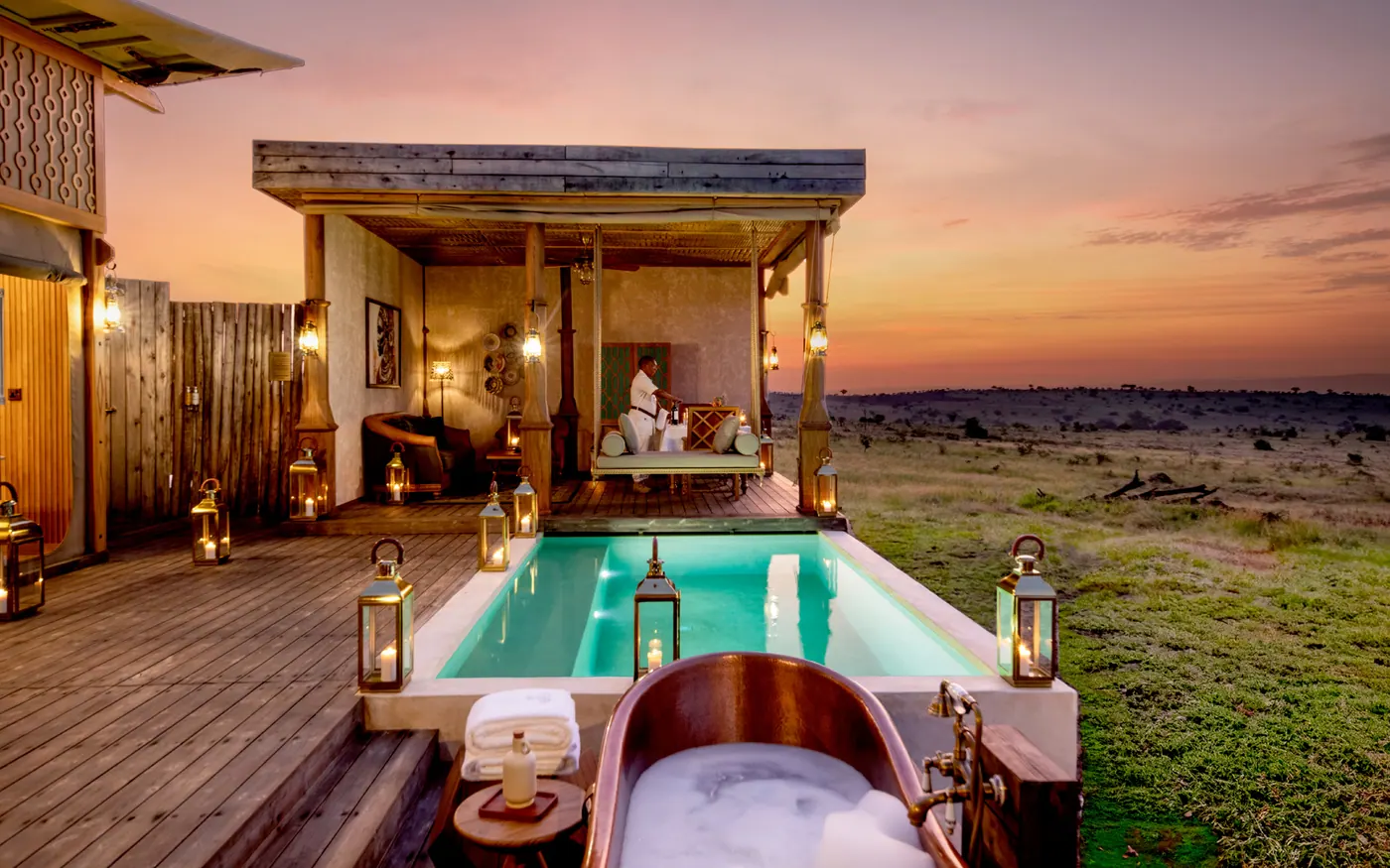 Private pool and copper bath