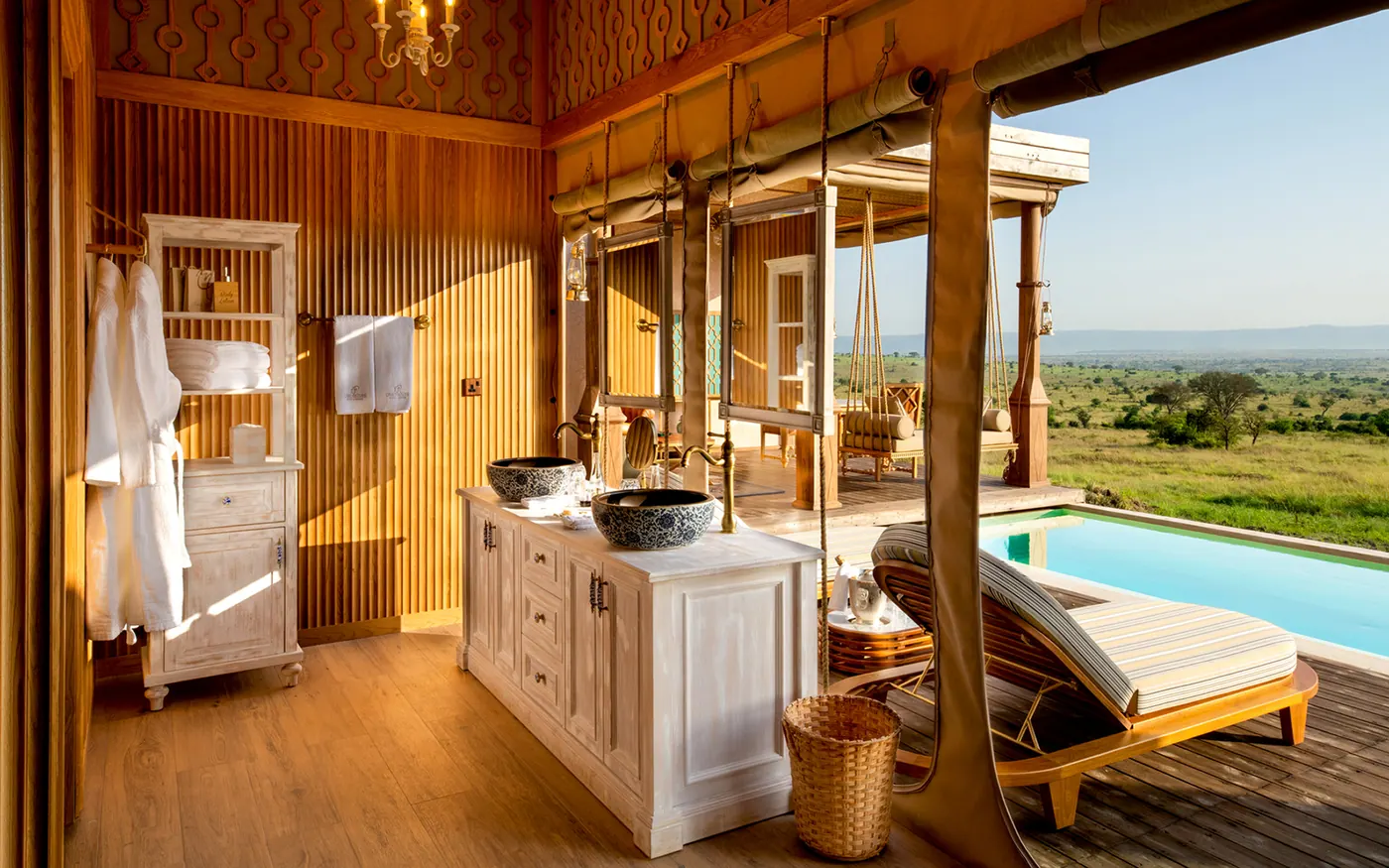 Bathroom with twin basins