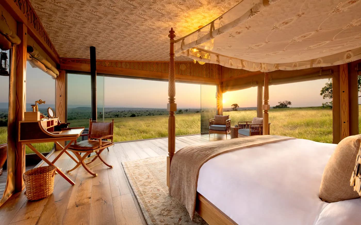 Bed open to the view