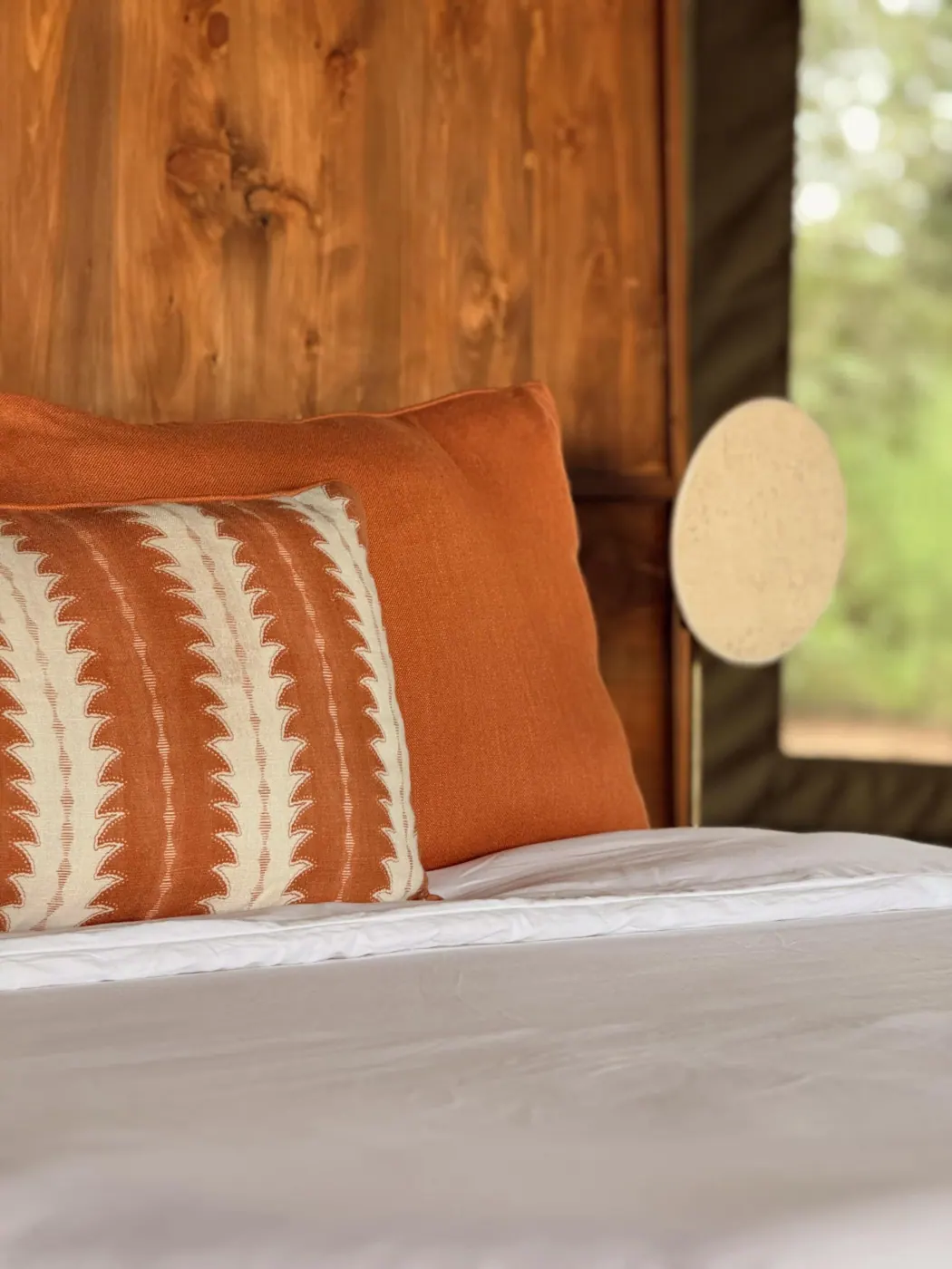 Cushions on the bed