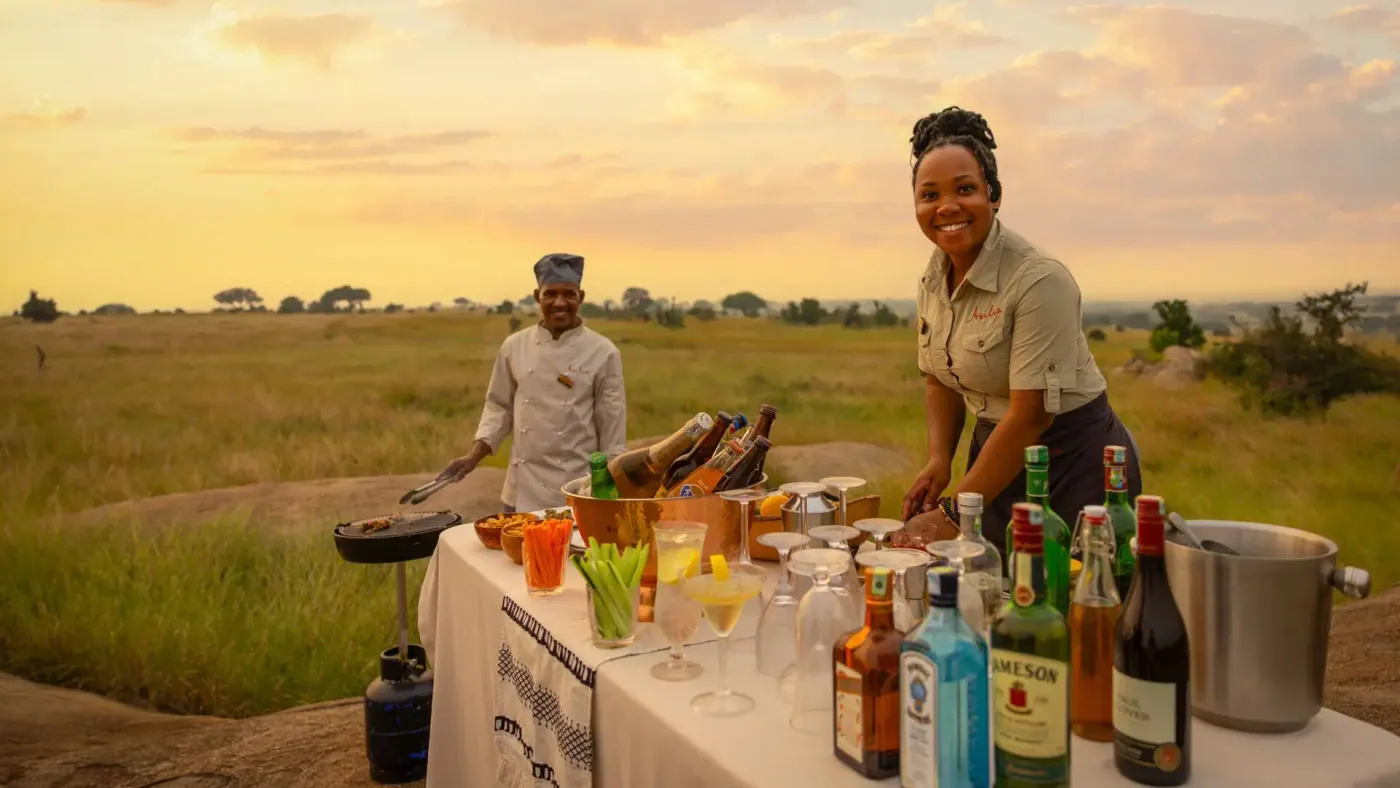 Sundowner bar set up
