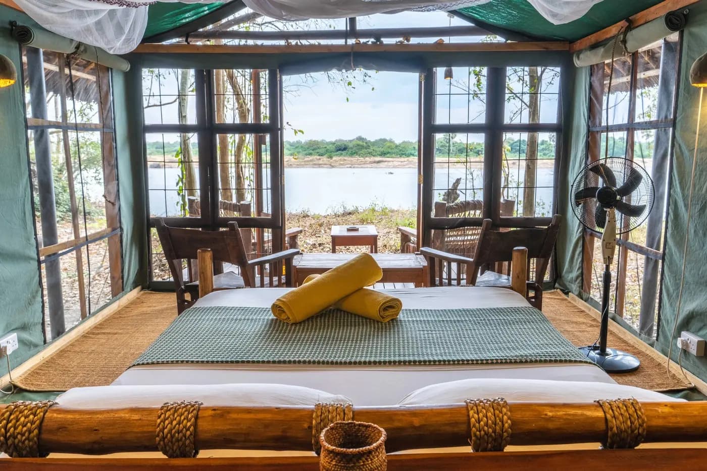 Room looking out to the river