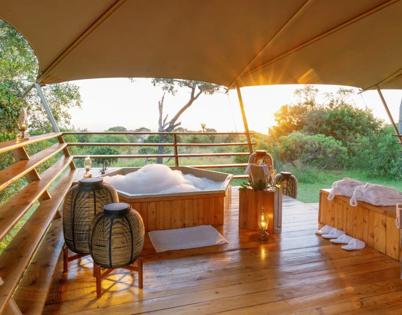 The deck at golden hour