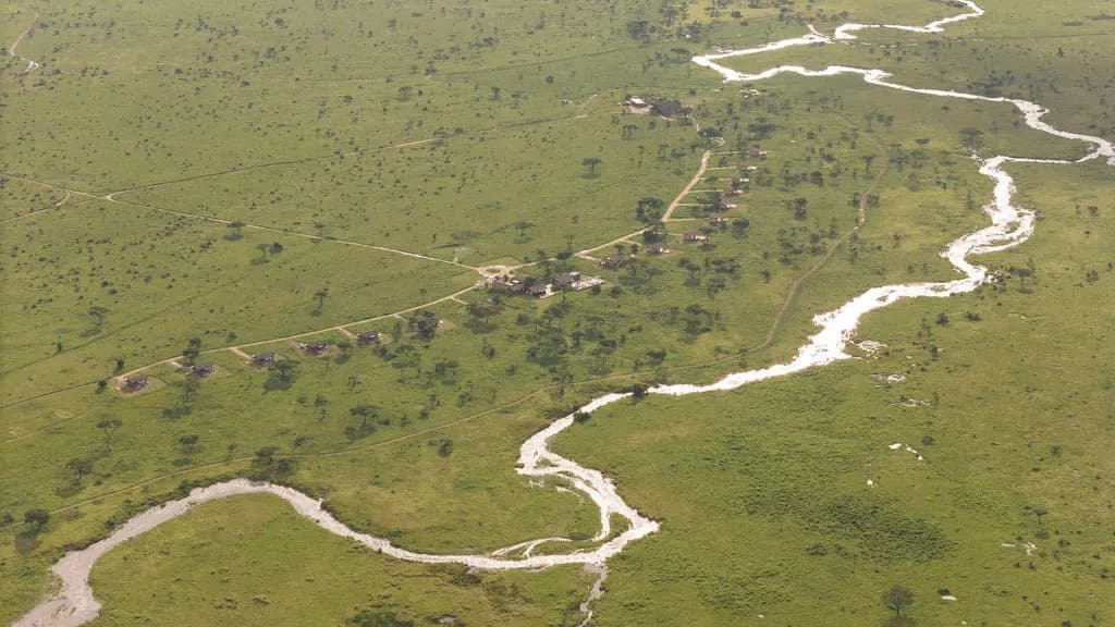 The camp and the winding stream