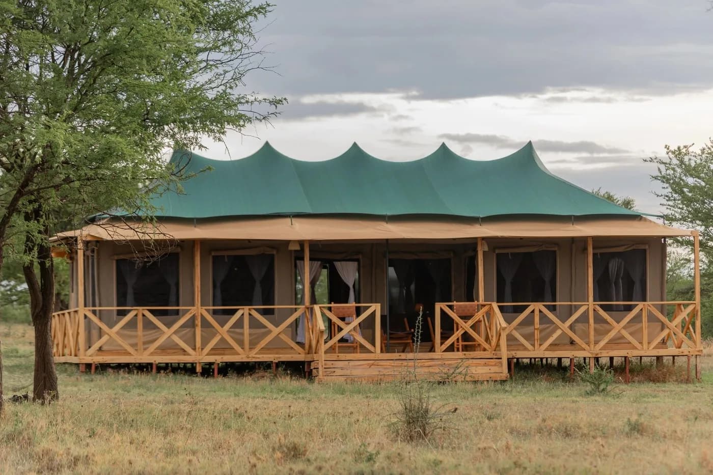 A guest tent and its west-facing deck