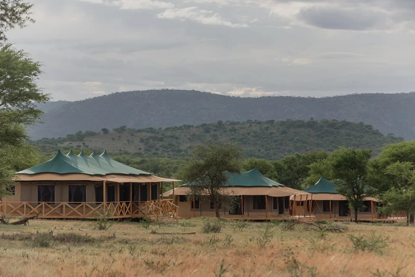 The camp below the hills of central Serengeti