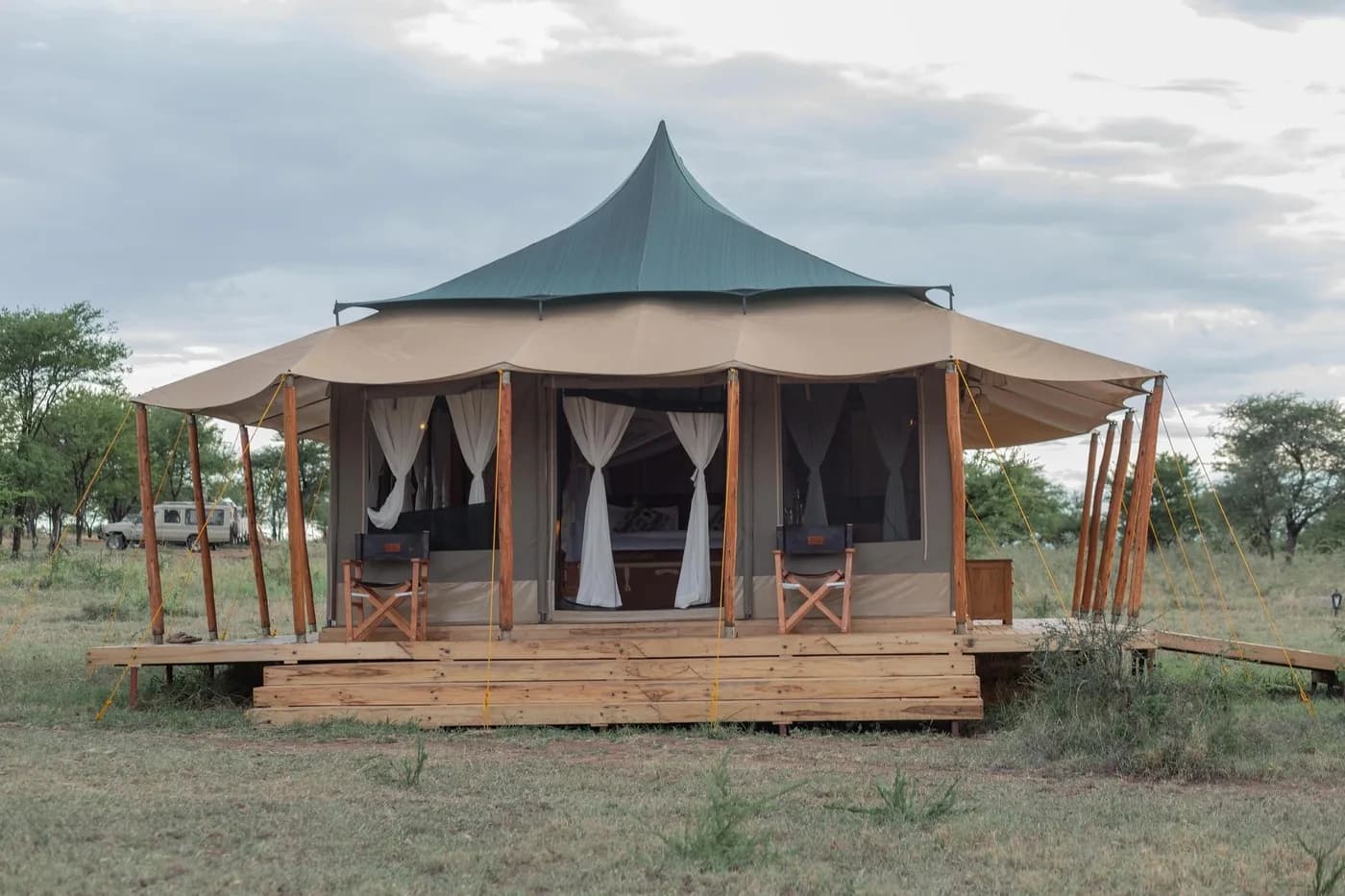 A tent open to the plains