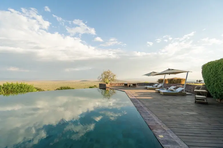 Infinity pool above the plains