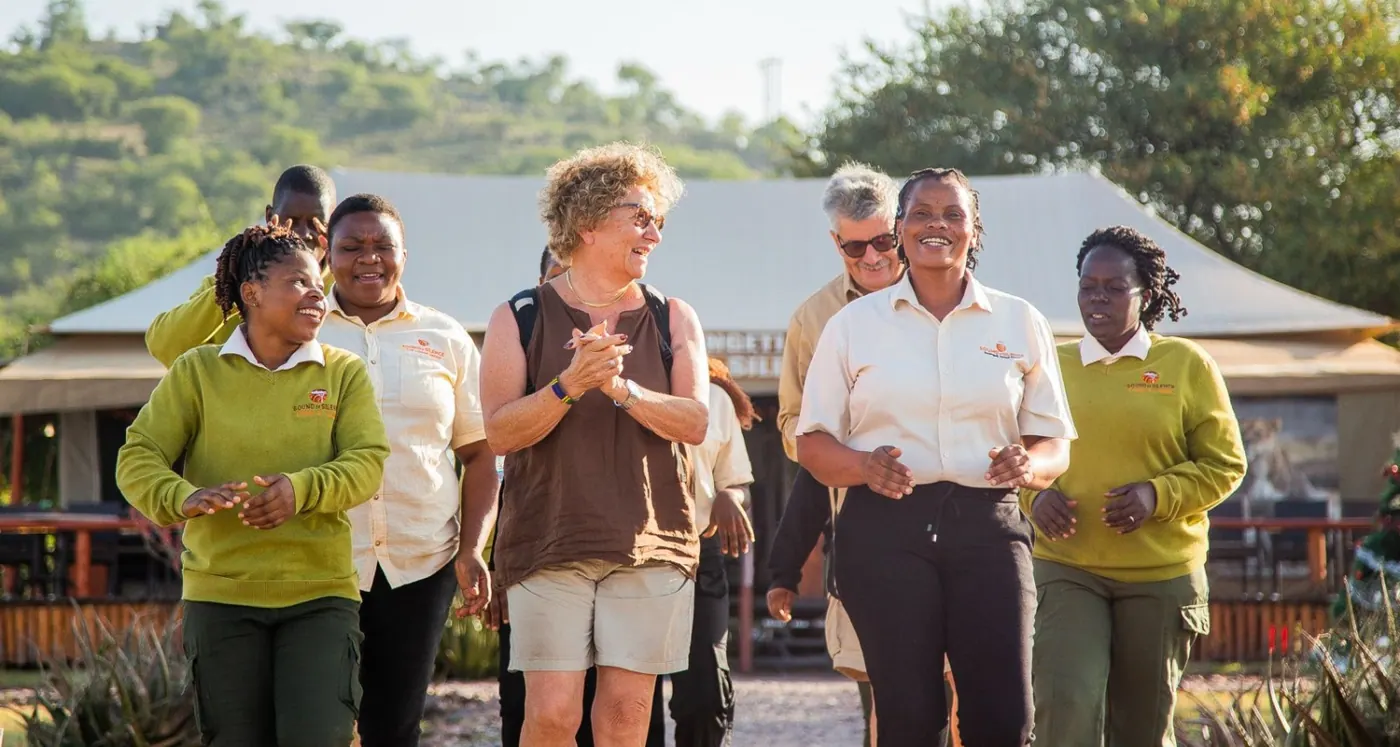Welcomed by the camp team