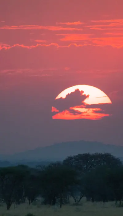 Sunset over the hills