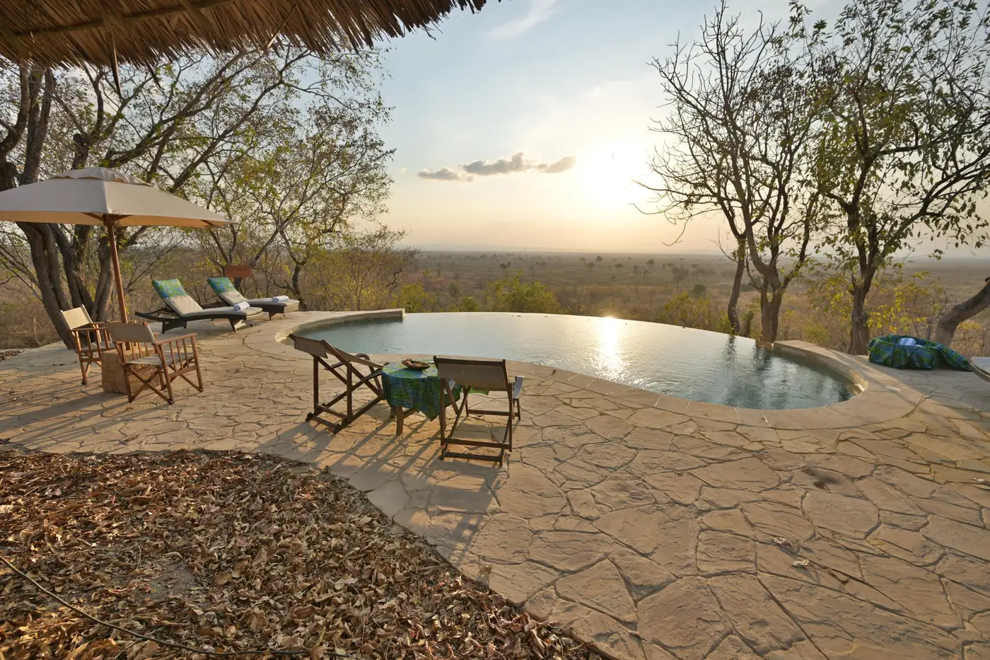 Pool on the kopje at sunset