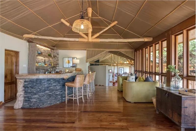 Bar under the timber roof