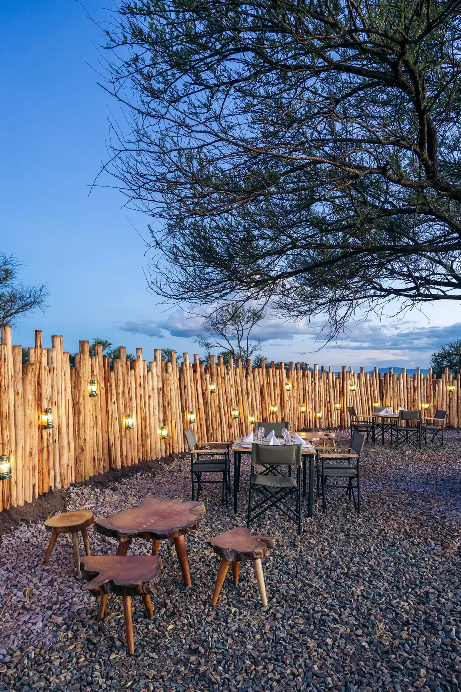The fire-lit bush boma