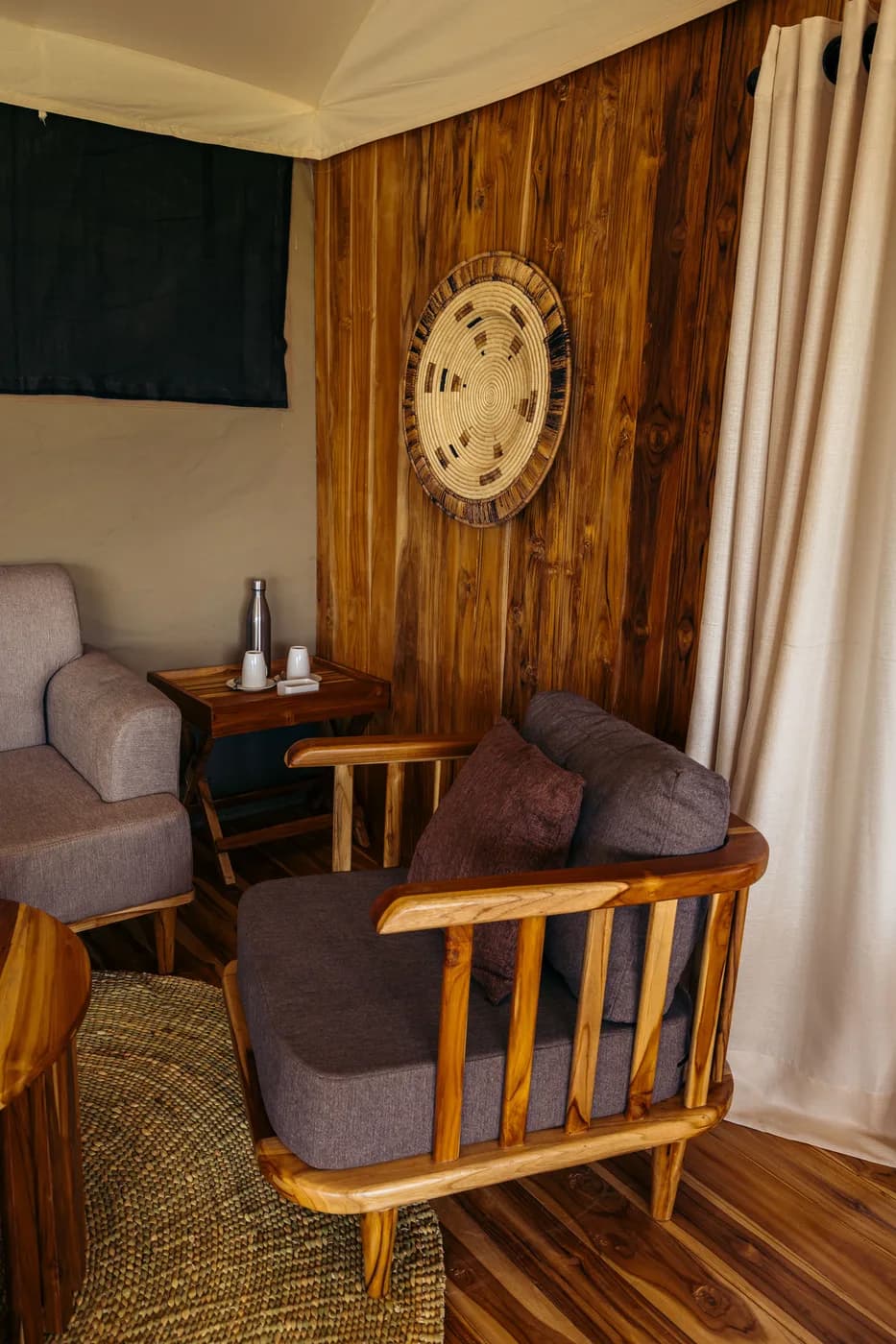 Armchairs in the lounge corner