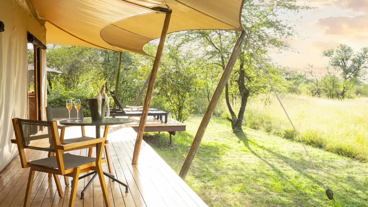 Private deck under the canopy