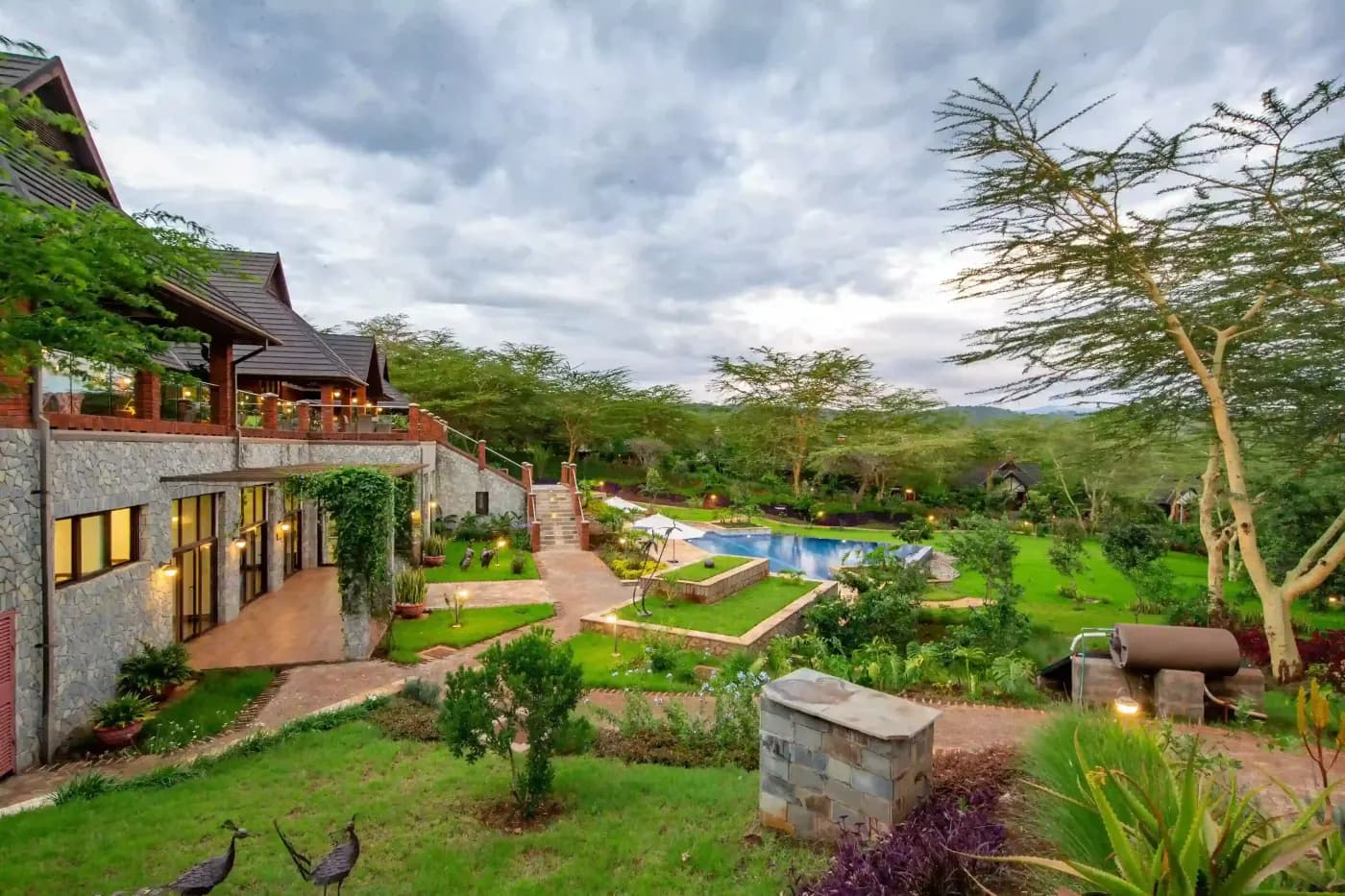 Gardens and pool