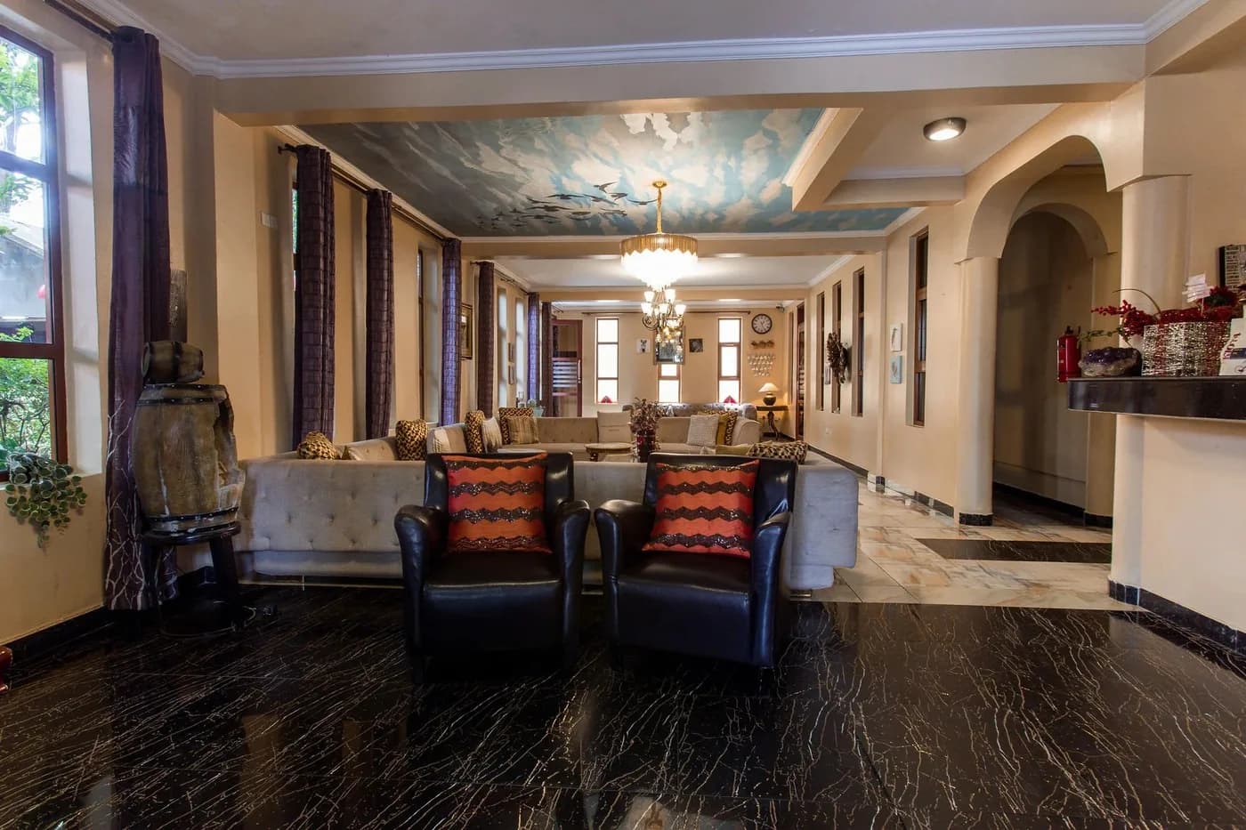 Lounge and corridor