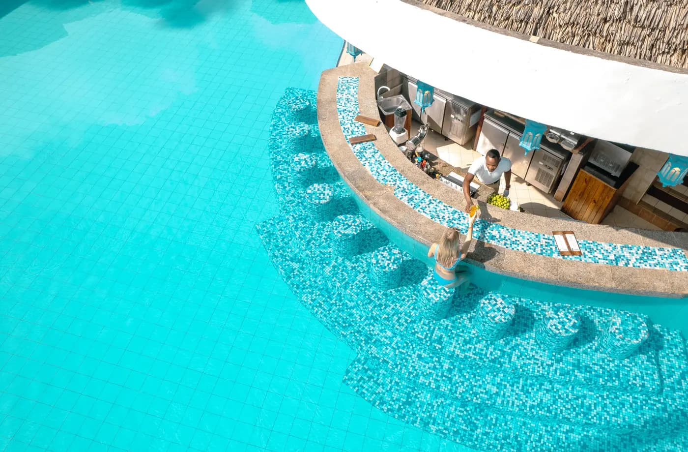 The swim-up bar