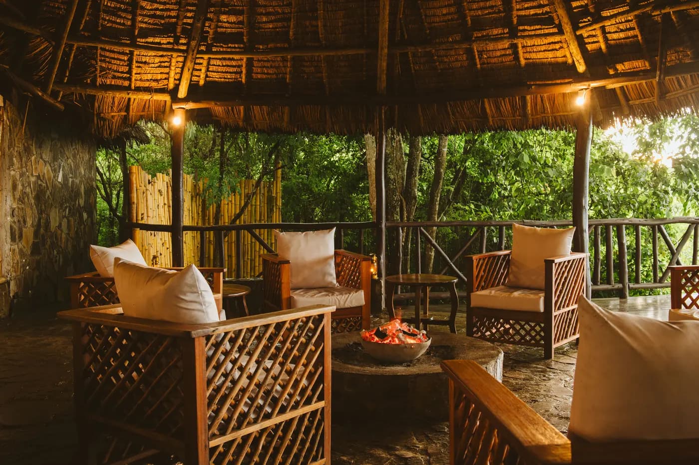 Lounge under the makuti roof