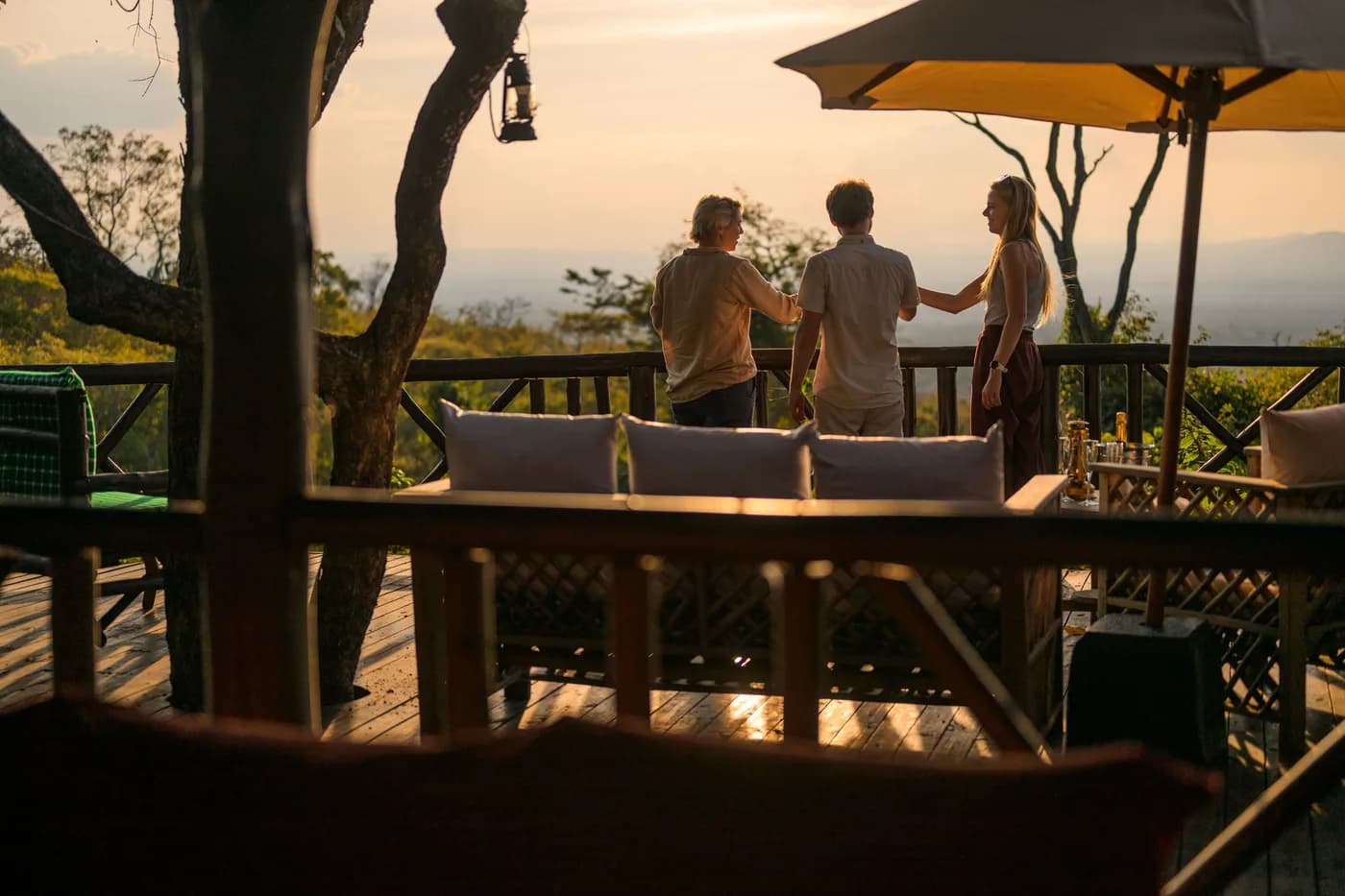 Sundowners on the lookout deck