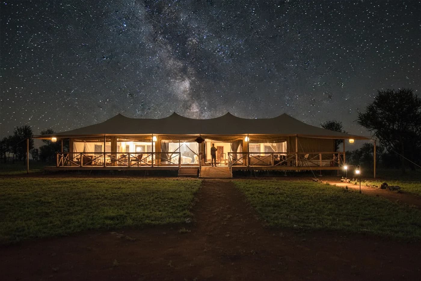 The camp under the Milky Way