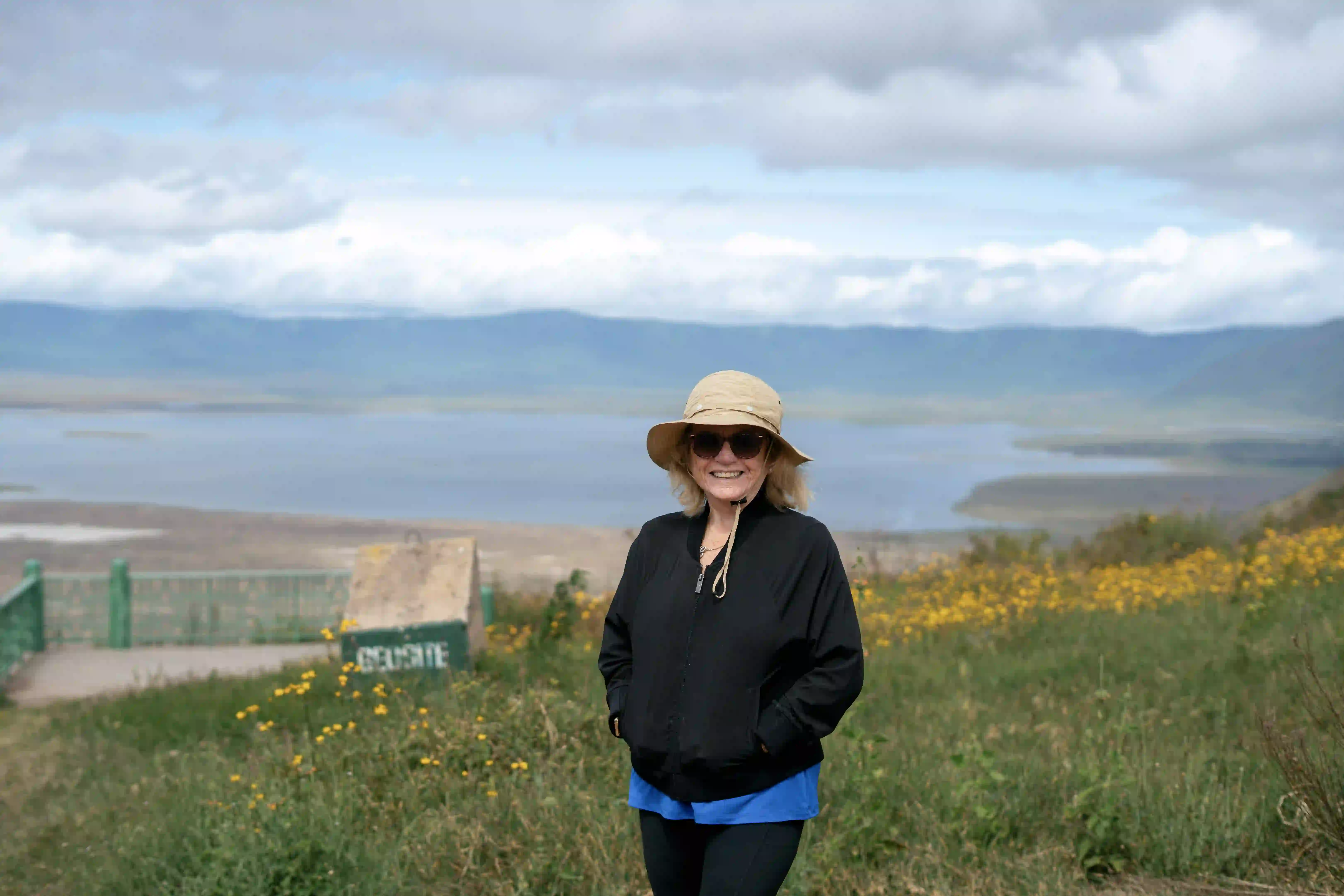 Woman at Ngorongoro Crater viewpoint