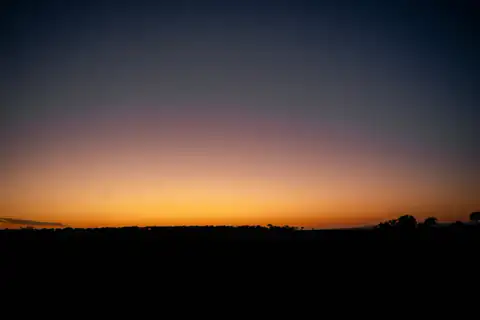 First light along the Serengeti horizon