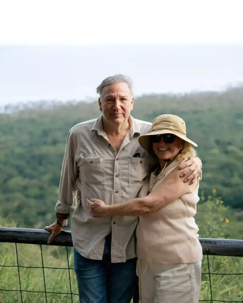 Couple portrait at scenic overlook